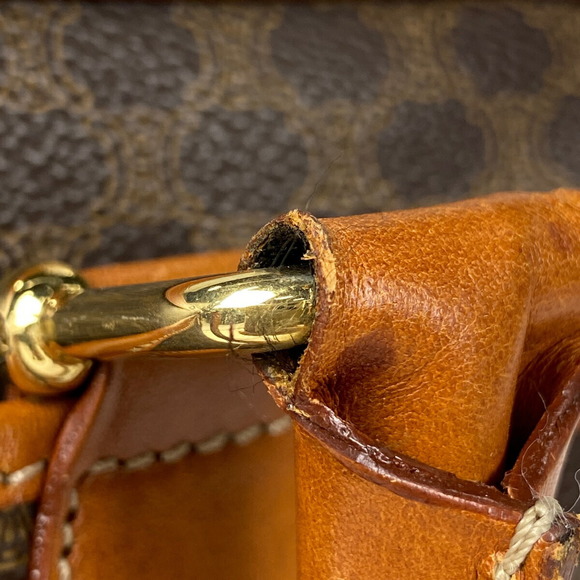 Celine Macadam Pattern Mini Canvas Handbag Brown - Picture 5 of 7